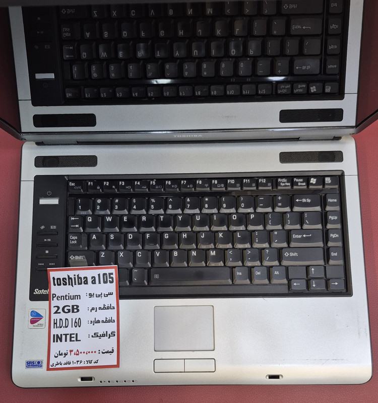 لپتاپ استوک توشیبا مدل TOSHIBA A105/CPU PENTIUM(R) /RAM 2/HDD 160 GB /15 INCH